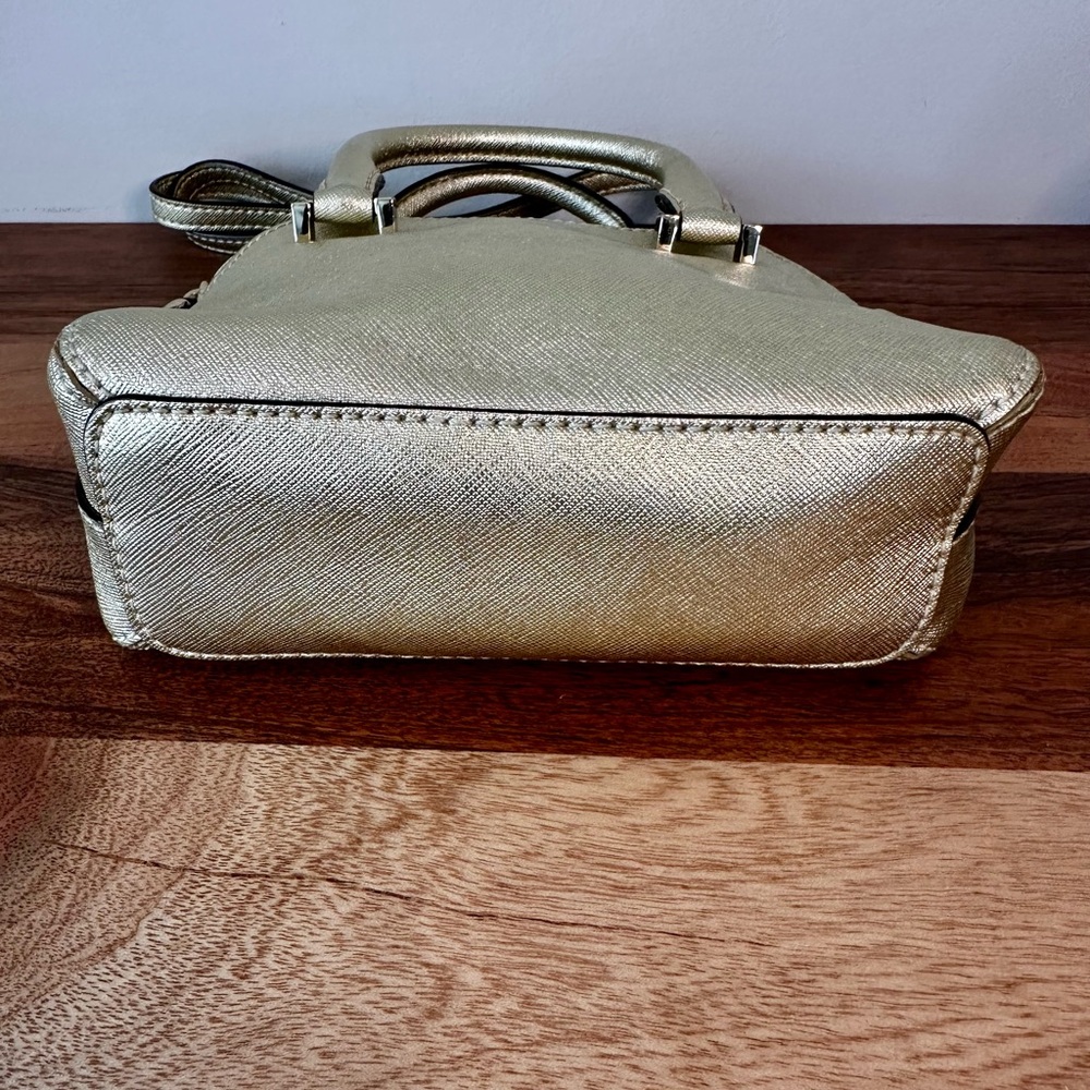 Kate Spade Cedar Street Gold Mini Maise Metallic Leather Crossbody - Picture 8 of 17
